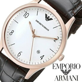 EMPORIO ARMANI エンポリオアルマーニ men's メンズ 腕時計 ブラウン レザー うでどけい