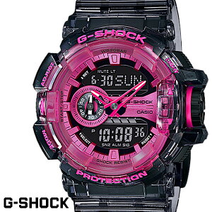 Gショック G-SHOCK カシオ CASIO ロータリースイッチ メンズ 腕時計 GA-400SK-1A4 スケルトン ブラック ピンク