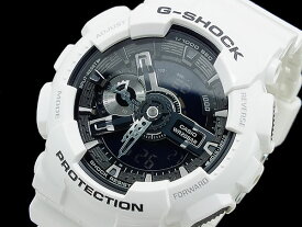 CASIO G-SHOC 送料無料 ブラック ホワイト アナデジ カシオ 腕時計 G-ショック GA-110GW-7 GA110GW-7 うでどけい メンズ デジタル men's 黒 白