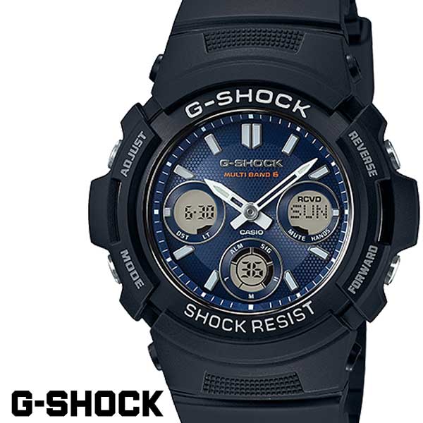 永遠の定番モデル Gショック 電波ソーラー CASIO G-SHOCK ジーショック 黒 ブラック デジタル メンズ アウトレット☆送料無料 Ｇ－ＳＨＯＣＫ ブランド アナログ AWG-M100SB-2A 腕時計