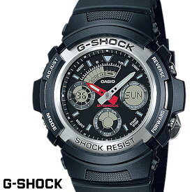 CASIO カシオ G-SHOCK Gショック AW-590-1A メンズ 腕時計 アナログ デジタル ブラック シルバー
