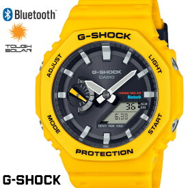 CASIO G-SHOCK ジーショック メンズ 腕時計 GA-B2100C-9A イエロー 黄 黄色 タフソーラー Bluetooth カーボンコアガード構造