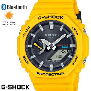 CASIO G-SHOCK ジーショック メンズ 腕時計 GA-B2100C-9A イエロー 黄 黄色 タフソーラー Bluetooth カーボンコアガード構造