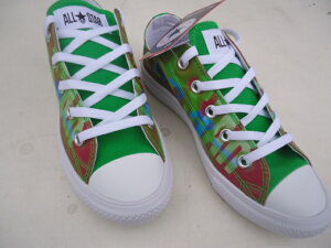 ★CONVERSE ALLSTAR LIGHT LENTICULAR BIGLOGO OX GREEN/PINK。