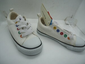 ��(25) CHILD ALL STAR N COLORFULEYES SLIP OX NO-3CJ807 WHITE US-12(19cm)�B