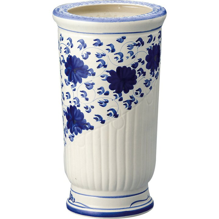 楽天市場 送料無料 陶器傘立て U 53srb 手作り アンティーク ハンドメイド おしゃれ お洒落 安い おすすめ 人気 爽やか 紺色の花柄 可愛い 重厚 重い かさたて とうき さびない もえない くさらない どっしり 手作り ハンドメイド Ty 通販パーク