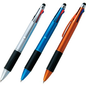 【単品/色指定不可品】タッチペン付き4色ボールペン SC-1606[tr]