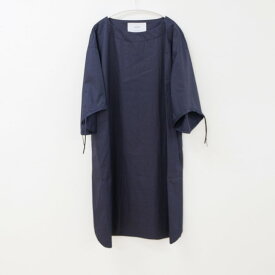 【SALE セール】utilite | バルーンスリーブ ワンピース (navy) | ワンピース ユティリテ シンプル 無地 レディース シンプル おしゃれ きれいめ ゆったり リラックス ナチュラル服 カジュアル 30代 40代 50代