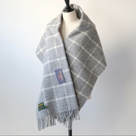 TWEEDMILL | Chequered Grey Shawl | ショール (70x183cm) 送料無料 ツイードミル 肩掛け ストール マフラー