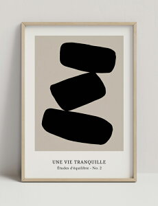 CARO CARO PRINTS | Black & Beige Scandinavian Art Print (GMTC-3501) | A[gvg / A[g|X^[ (50x70cm) k AuXgNg av[g rO A[g  Vv l炵 Ce