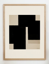 CARO CARO PRINTS | Black Abstract Art Print (ABST-27) | アートプリント/アートポスター (30x40cm) 北欧 アブストラクト