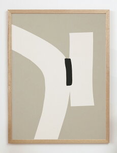 CARO CARO PRINTS | Abstract Black and Beige Art Print (GMTC-1801) | アートプリント/アートポスター (30x40cm) 北欧 アブストラクト