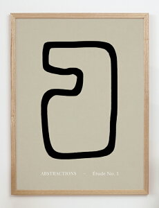 CARO CARO PRINTS | Abstract Black Beige Art Print (GMTC-3201) | アートプリント/アートポスター (30x40cm) 北欧 アブストラクト