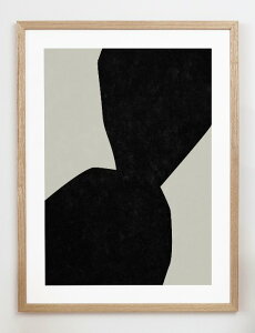 CARO CARO PRINTS | Black & Beige Art Print (GMTC-4001) | A[gvg/A[g|X^[ (30x40cm) k AuXgNg