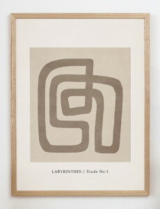 CARO CARO PRINTS | Abstract Beige Art Print (GMTC-6701) | A[gvg/A[g|X^[ (30x40cm) k AuXgNg