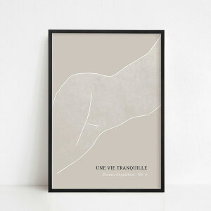 CARO CARO PRINTS | Neutral Nude Line Art Print (MODM-4501) | A[gvg/A[g|X^[ (50x70cm) k AuXgNg