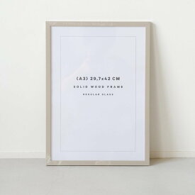 POSTER & FRAME | SOLID WOOD FRAME (cashmere grey) | A3 ポスターフレーム 送料無料 額縁 オーク 木製