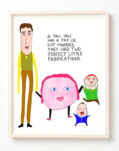 retrowhale | A TALL TALE MARRIED A FAT LIE POSTER | A3 �A�[�g�v�����g/�|�X�^�[