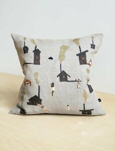 FINE LITTLE DAY | SAUNA EMBROIDERED CUSHION COVER (no.1690) | 45x45cm NbVJo[ hJt@CgfC