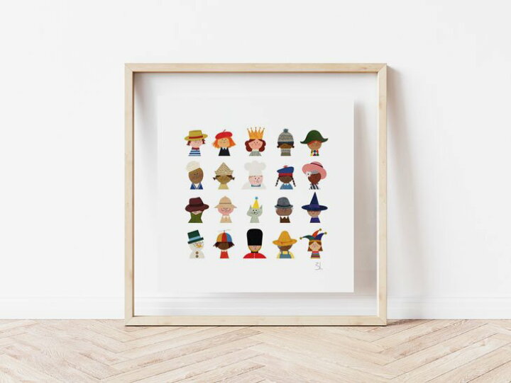 楽天市場】BLANCA GOMEZ | VERY GOOD HATS (21x21cm) | アートプリント 