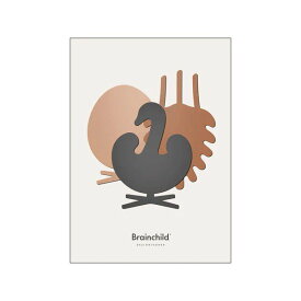 BRAINCHILD | EGG, PINE CONE, SWAN (light grey) | 50x70cm アートプリント/アートポスター 北欧 デンマーク