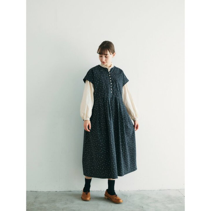 楽天市場】MAGALI | コットンリネン・スノーウィー・ワンピース (black 