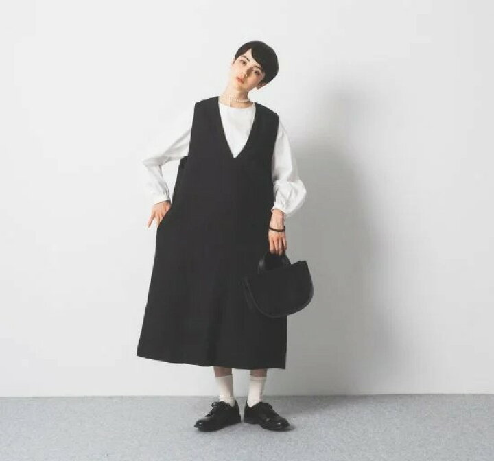 楽天市場】Cion(シオン) | リネンVネックワンピース (black) | 送料  