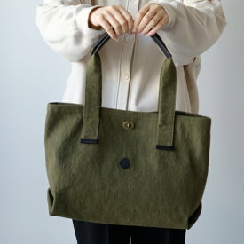 CLEDRAN (クレドラン) | CINQ TOTE COTTON JUTE (green x black) | 送料無料 トートバッグ 鞄