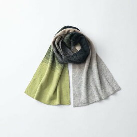 TRICOTE | GRADATION SHAGGY SCARF (green) | マフラー トリコテ シンプル あたたかい 20代 30代 40代