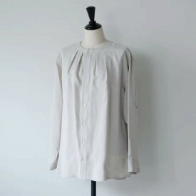 ASEEDONCLOUD | Jyunreika shirt (light gray) | トップス ハンドベーカー グレー 無地 送料無料 シンプル お洒落 コーデュロイ 生活着 ワークウエア アシードンクラウド 長袖