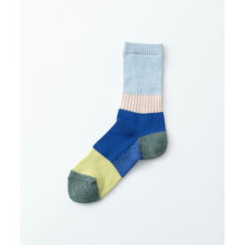 TRICOTE | MESH MELANGE STRIPE SOCKS (blue) | ソックス 靴下 トリコテ