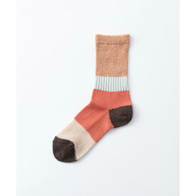 TRICOTE | MESH MELANGE STRIPE SOCKS (orange) | ソックス 靴下 トリコテ