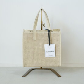 MARLON FIRENZE (マーロンフィレンツェ) | 2way Box Tote Bag With Pouch jute (light beige) | トートバッグ ショルダーバッグ お洒落