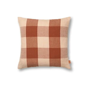 �ySALE �Z�[���zferm LIVING (�t�@�[�����r���O) | GRAND CUSHION check (chocolate x bright blue / rose x rust) | �N�b�V���� �k��