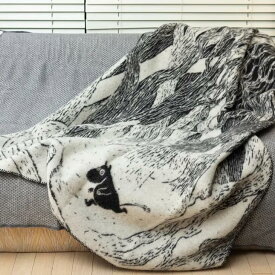 KLIPPAN (クリッパン) | ムーミン オン ザ ラン | ウール シングルブランケット (130x180cm) Moomin トーベ・ヤンソン