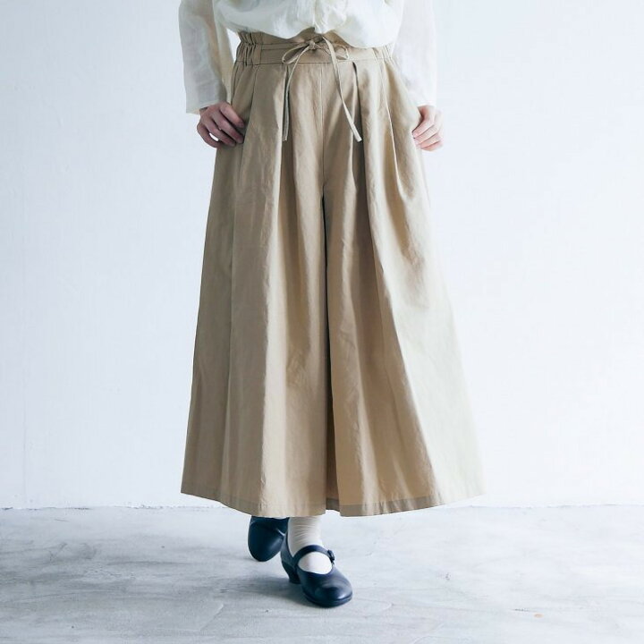 楽天市場】MAGALI | コットンリネンリンクル・タックワイドパンツ 