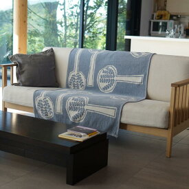 KLIPPAN (クリッパン) | シュニールコットン ハーフブランケット FOREST SPOON (ブルー) | ブランケット