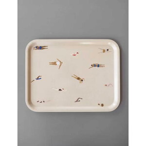 FINE LITTLE DAY | SWIMMERS LARGE TRAY SAND (TR-SWI4333-S) 43x33cm | pgC k XEF[f