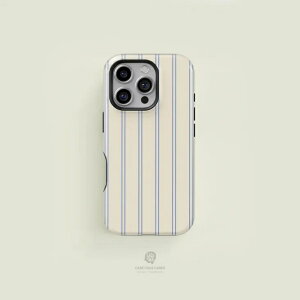 CASE-FACE | Double Line Striped Cream & Light Blue MagSafe iPhone�P�[�X MagSafe iPhone�P�[�X (iPhone 16/16 pro/16 pro max/15) �A�C�t�H�� �A�C�t�H���P�[�X �J�o�[ �V���v�� ������� �ϏՌ� �}�O�Z�[�t�Ή� �X�}�z�P�[