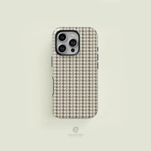 CASE-FACE | Houndstooth Cargo Grey & Taupe MagSafe iPhone�P�[�X MagSafe iPhone�P�[�X (iPhone 16/16 pro/16 pro max/15) �A�C�t�H�� �A�C�t�H���P�[�X �J�o�[ �V���v�� ������� �ϏՌ� �}�O�Z�[�t�Ή� �X�}�z�P�[�X ��