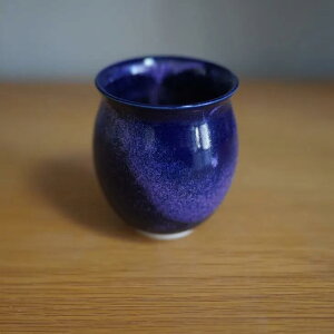 Vintage Scandinavian Studio pottery | Purple rain glaze vase (deep blue) | kBe[W ԕr XEF[f