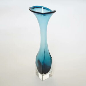 Glasbruk Aseda (by Bo Borgstrom) | smoky blue tall glass vase 1960's | kBe[W KX XEF[f