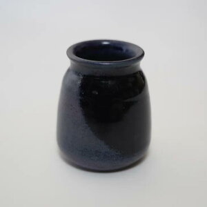 German Studio pottery glaze vase (dark blue) | �t�����[�x�[�X | �h�C�c ���B���e�[�W �ԕr �~�b�h�Z���`�����[