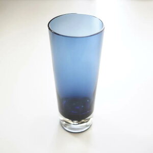 Nuutajarvi (by Kaj Franck) | KF 287 glass vase (smoke blue) H27 | kBe[W KX tBh k[^B