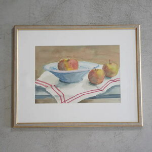 Unknown (ҕs) | Apples in Bowl | Watercolour ʉ k XEF[f ~bhZ`[ MDC