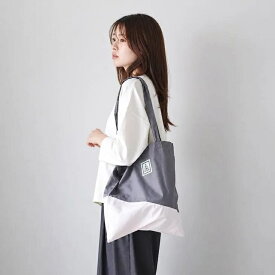 ANORAK CLUB | Bicolor TOTE BAG (charcoal x light pink) | トートバッグ ショルダーバッグ 2WAY バイカラー レディース メンズ 斜め掛け 肩掛け コットン 軽量 チャコール ライトピンク