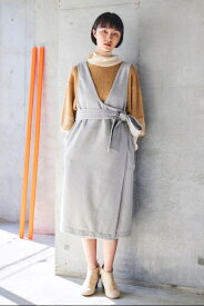 sneeuw (スニュウ) | ラップジャンパースカート (grey) onesize | 送料無料 ワンピース ジャンパースカート