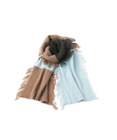 【セール SALE】TRICOTE | STRIPE FRINGE SCARF (orange) | 送料無料 マフラー 防寒 トリコテ