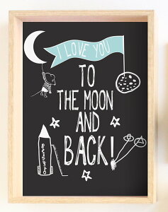 �y�݌Ɏc��1�zBY BROKEN TRICYCLE | LOVE YOU TO THE MOON (navy) | A3 �A�[�g�v�����g/�|�X�^�[