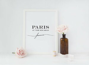 LOVELY POSTERS | PARIS JE T'AIME MON AMOUR (white) | A2 A[gvg/|X^[yk Vv z